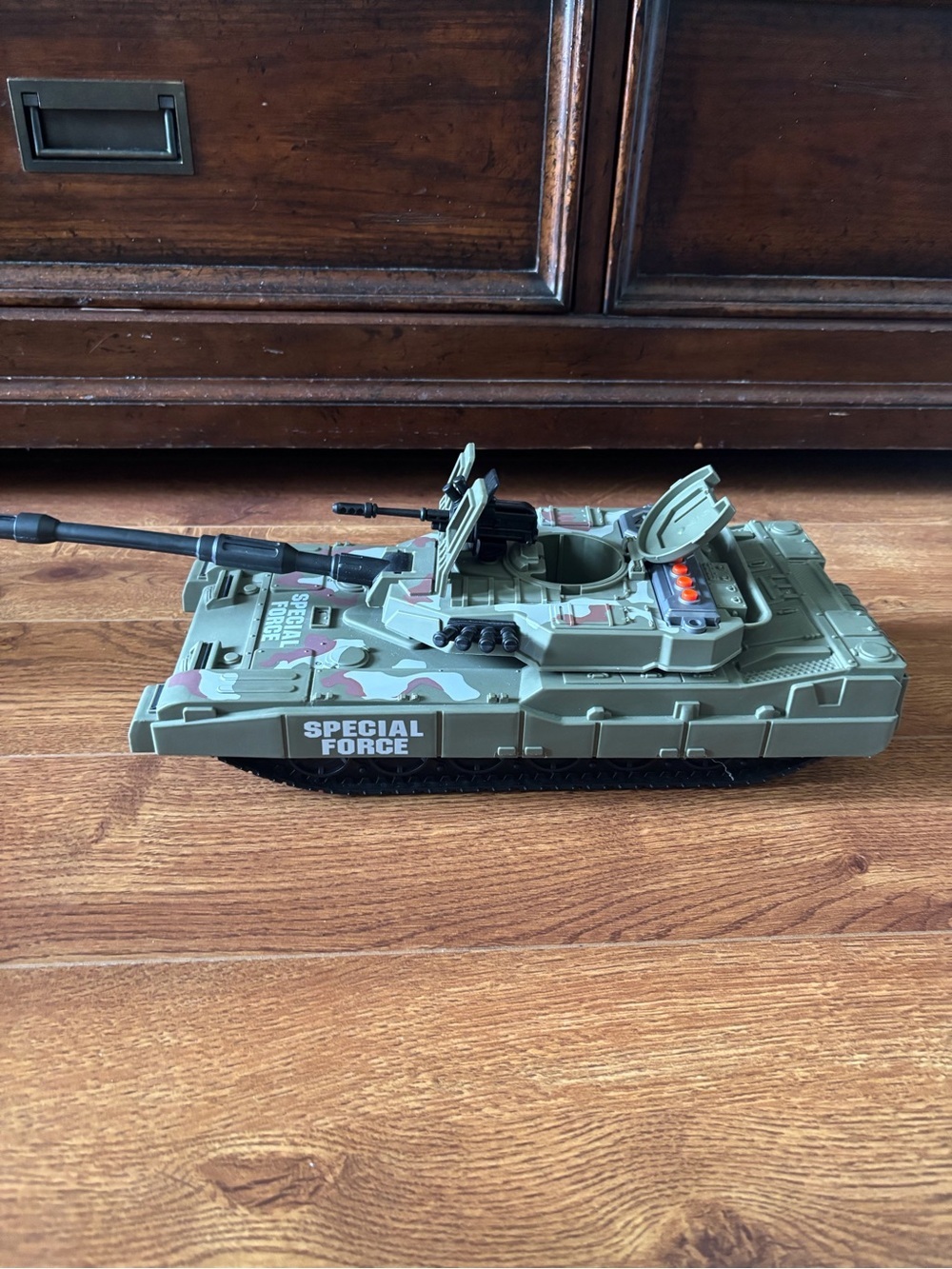 Green Camo Toy Tank - Kids Military Play
